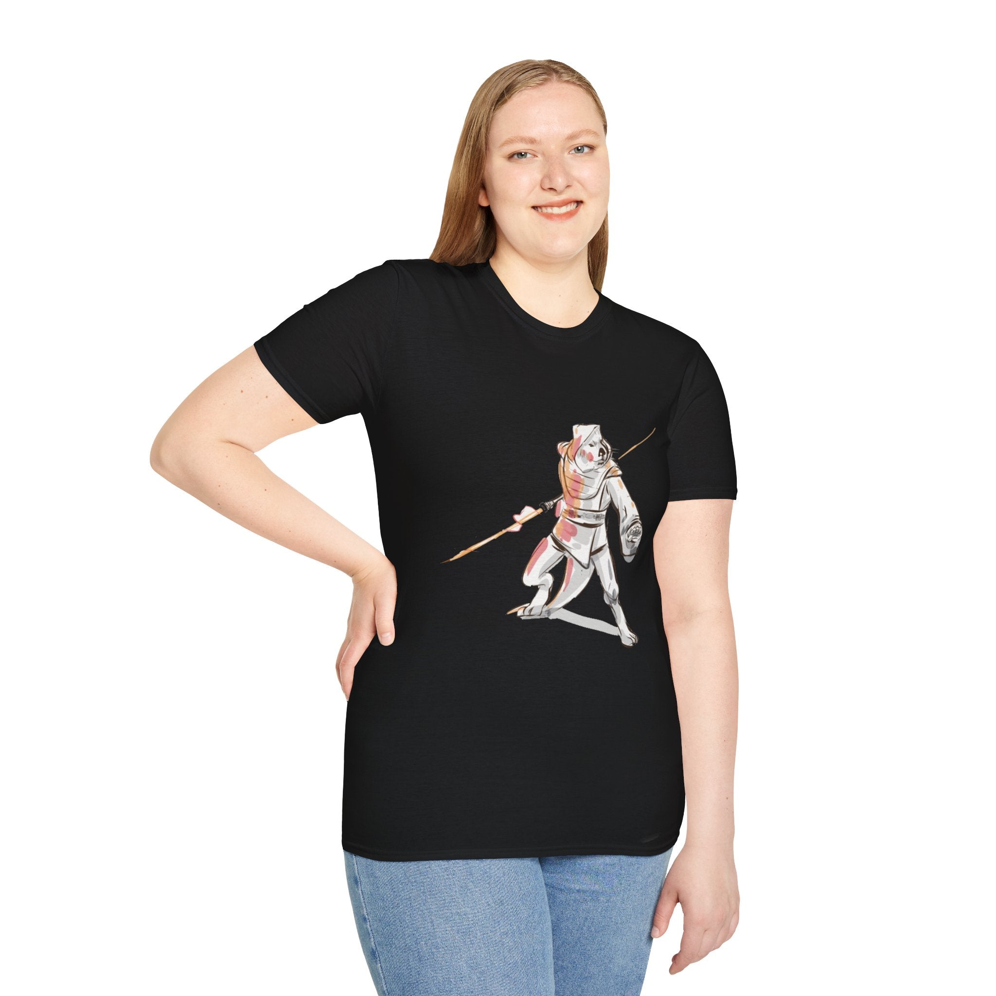 Knight Warrior Tee — Sci-Fi Illustration with energy sword