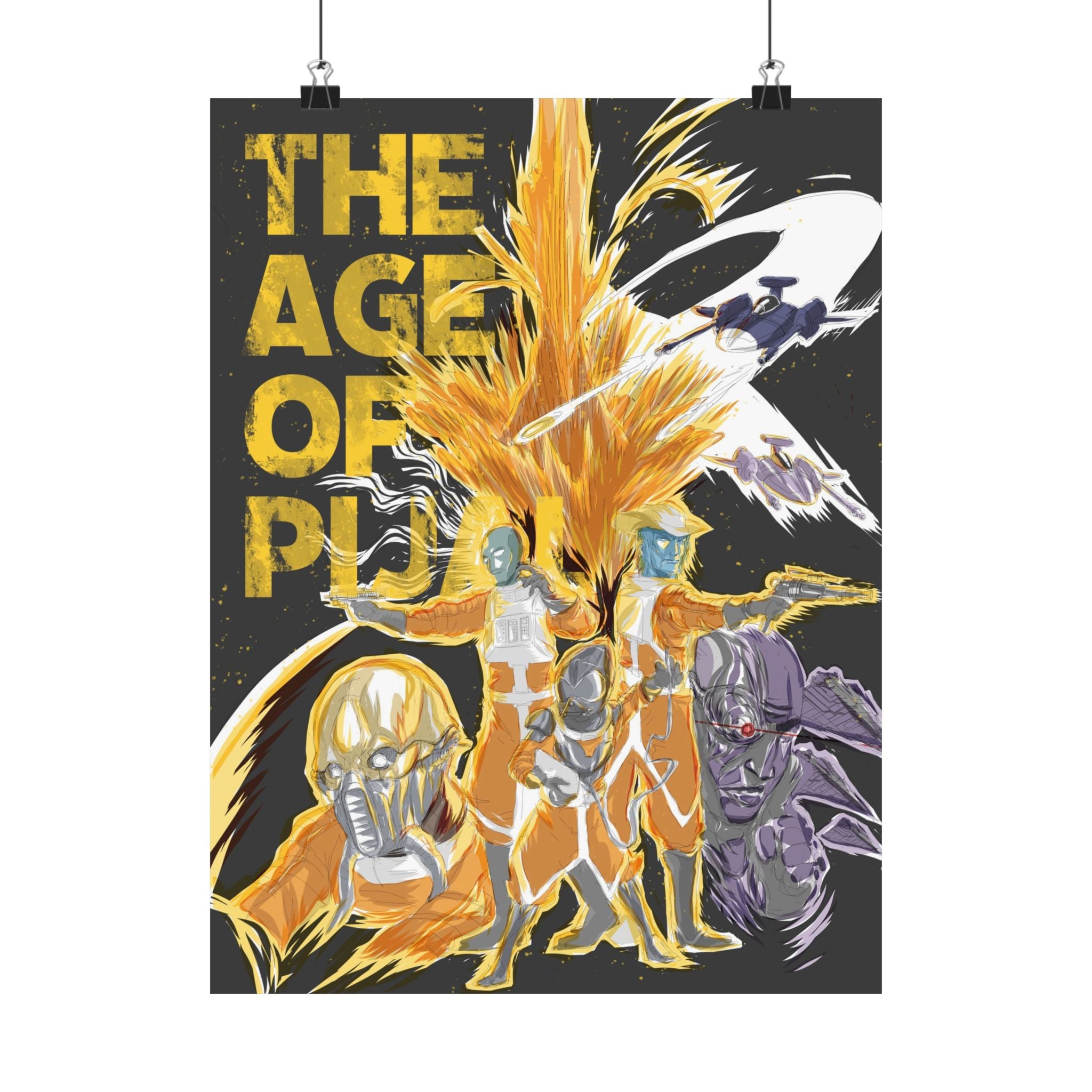 'The Age of Pijal' Retro Sci‑Fi | Matte Poster