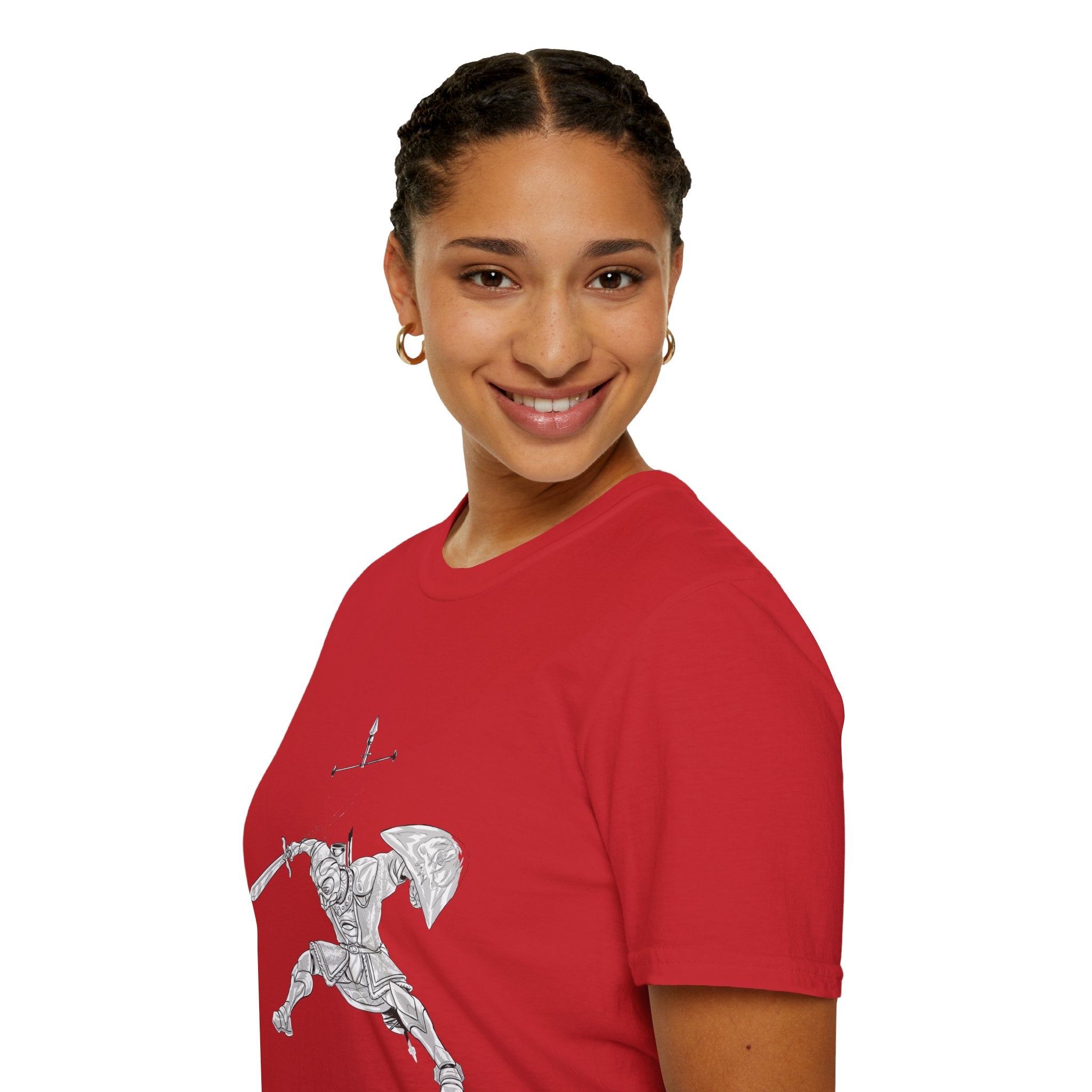 Knight Sword T-Shirt — Fantasy Armored Warrior Graphic Tee