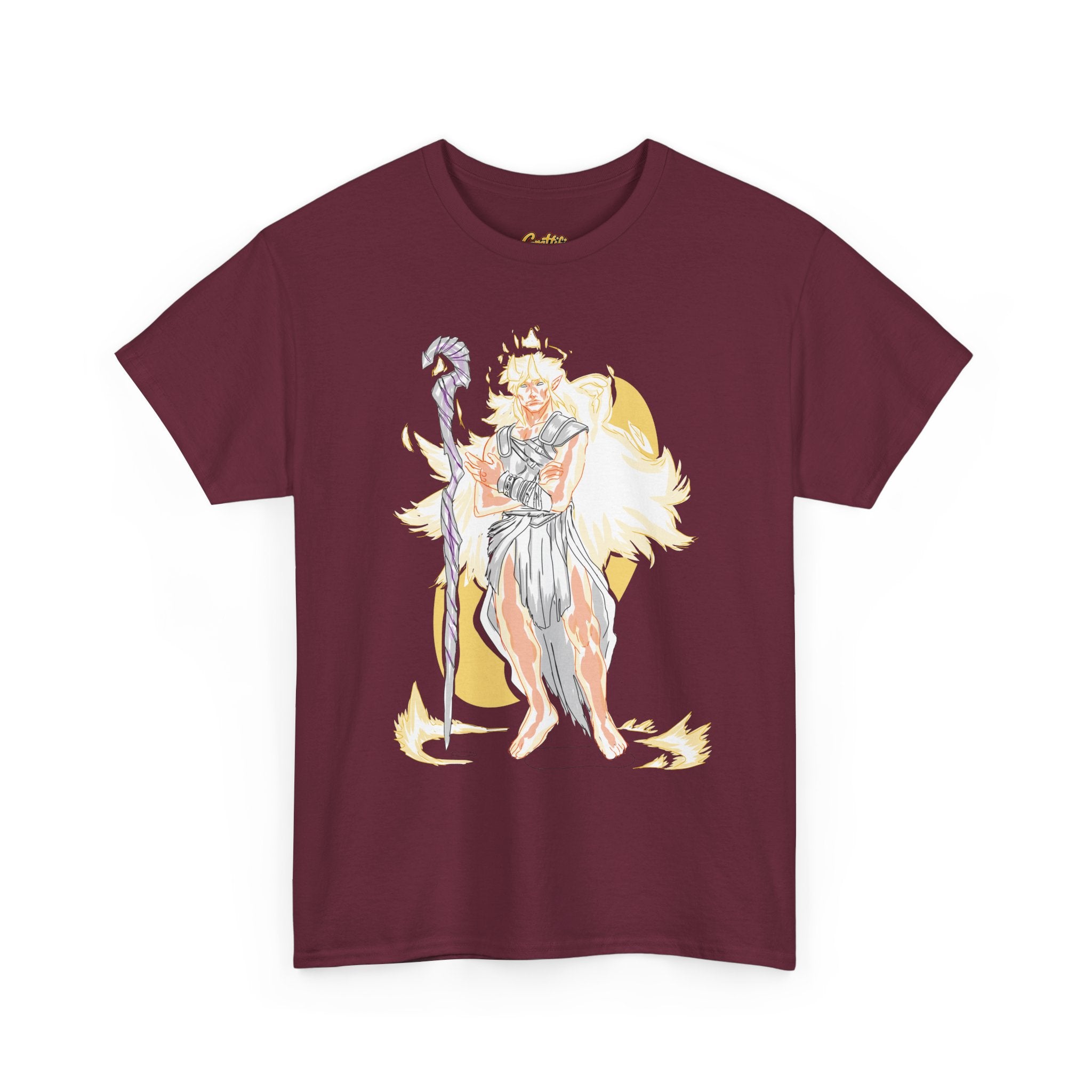 Flameborne Sorcerer Graphic Tee — Fantasy Mage Fire Sorcerer Shirt