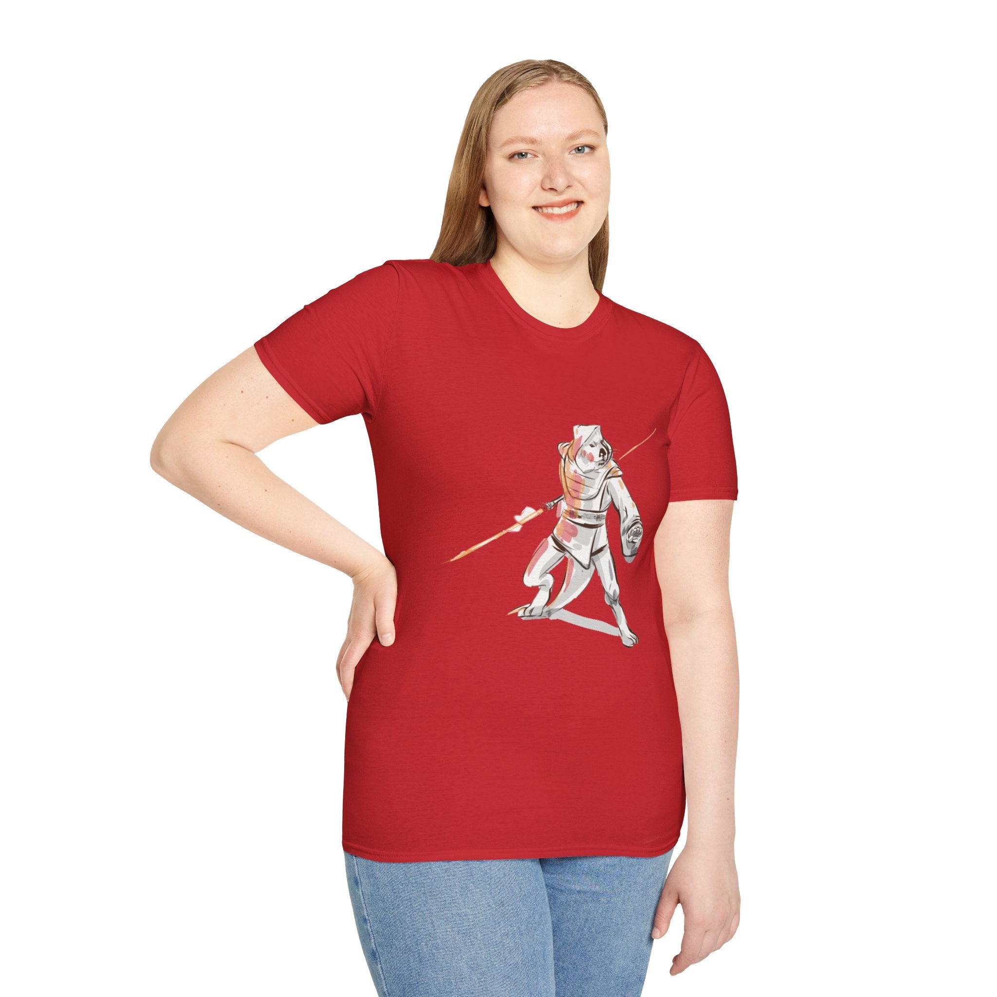 Knight Warrior Tee — Sci-Fi Illustration with energy sword