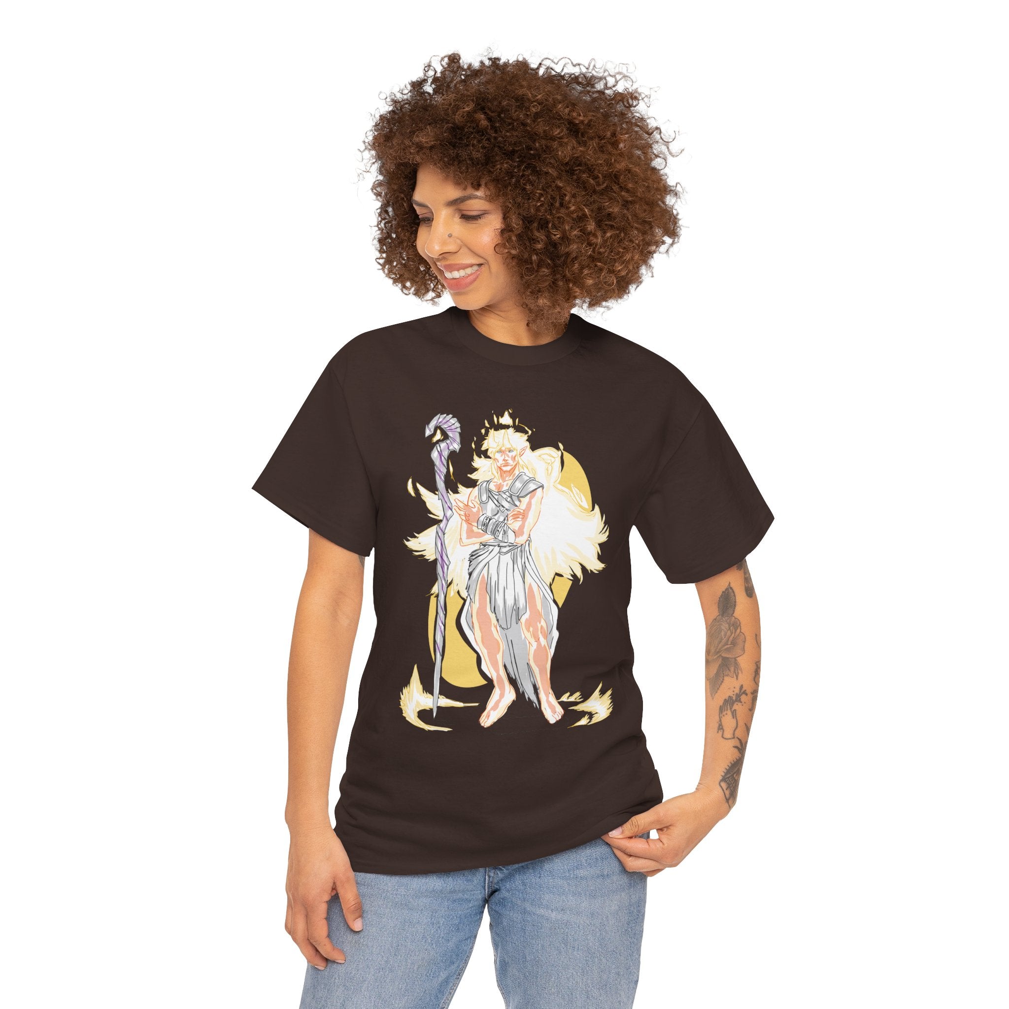 Flameborne Sorcerer Graphic Tee — Fantasy Mage Fire Sorcerer Shirt