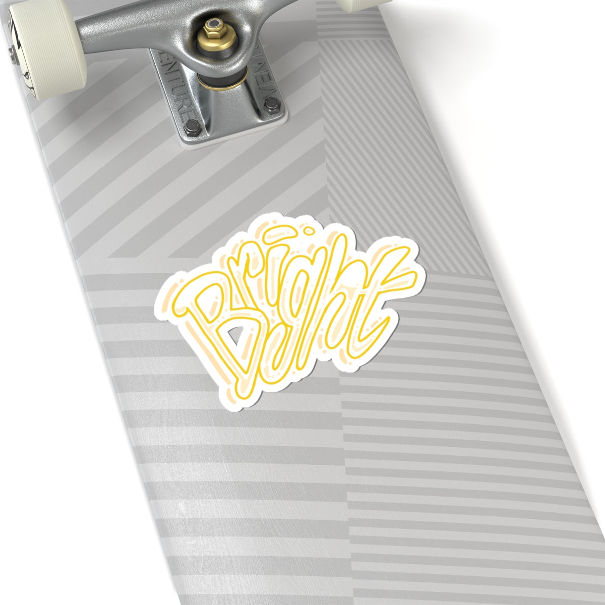Bright Script Kiss-Cut Sticker — Yellow Handlettered Laptop Decal