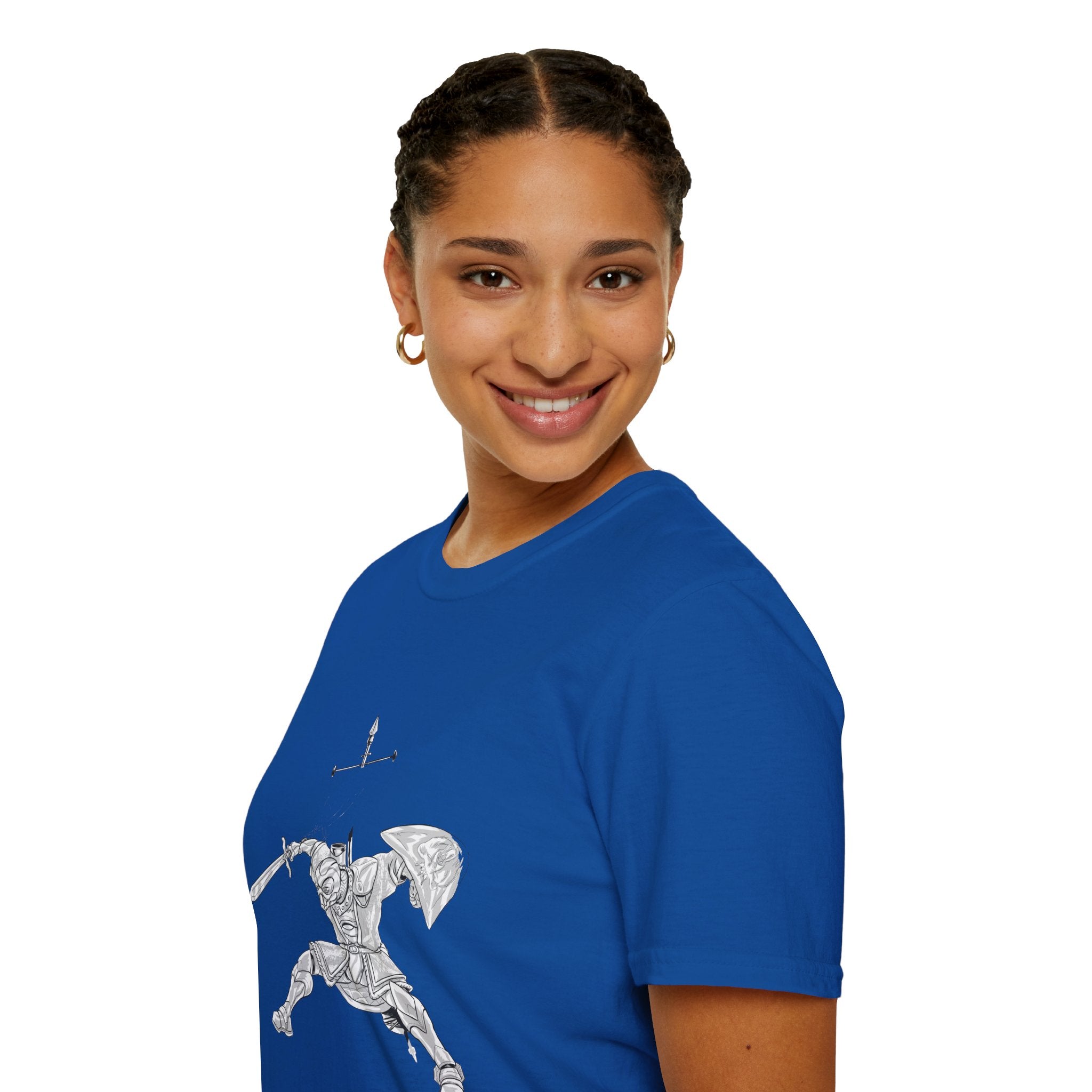 Knight Sword T-Shirt — Fantasy Armored Warrior Graphic Tee