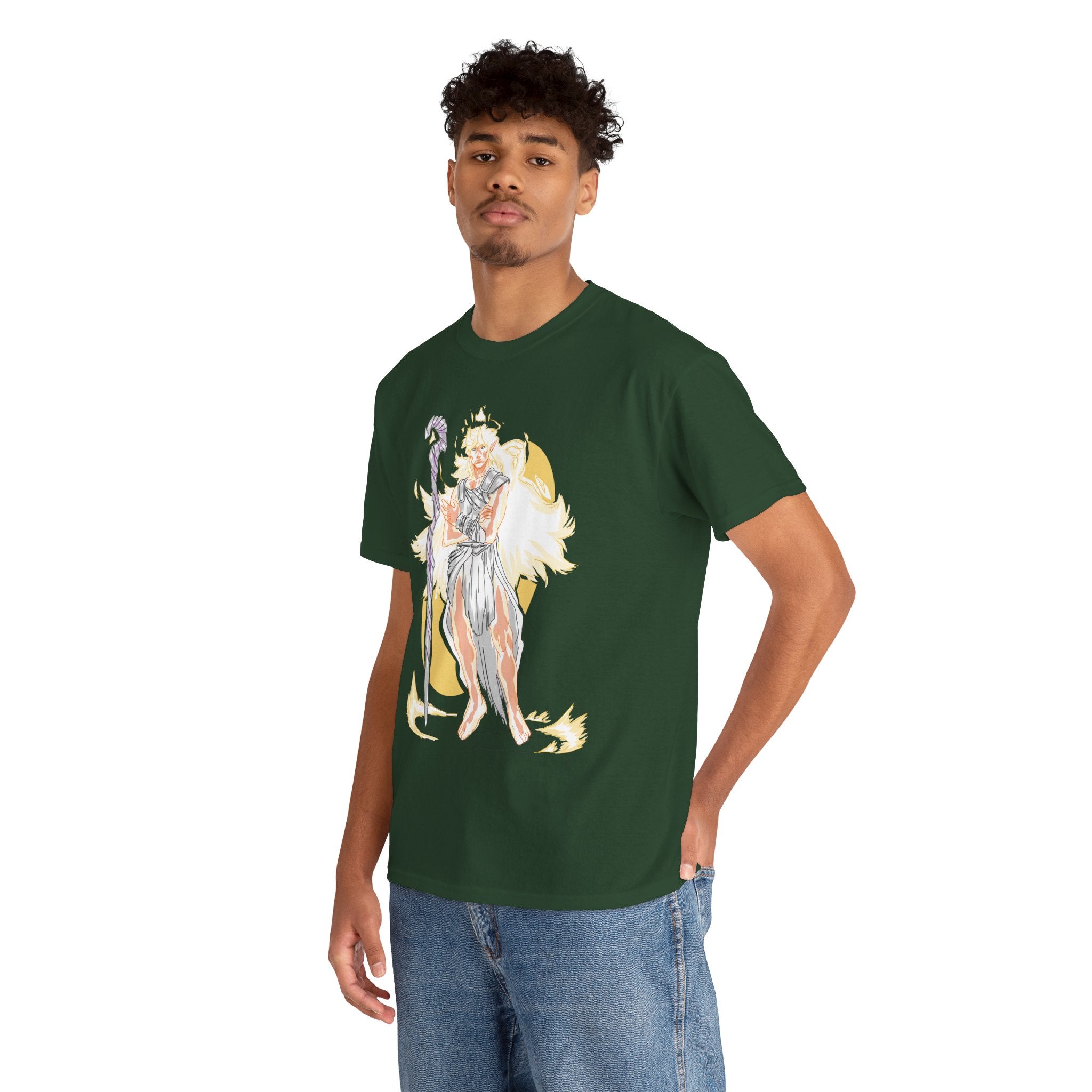 Flameborne Sorcerer Graphic Tee — Fantasy Mage Fire Sorcerer Shirt