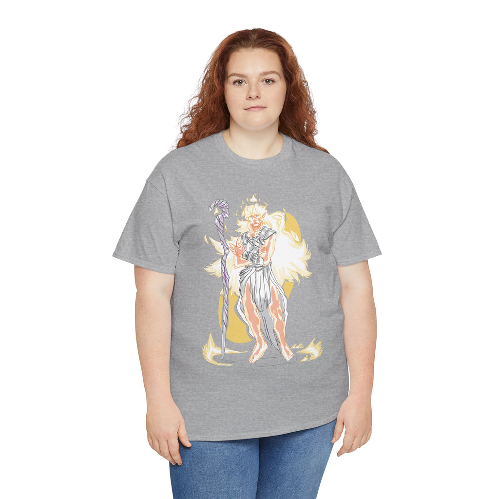 Flameborne Sorcerer Graphic Tee — Fantasy Mage Fire Sorcerer Shirt