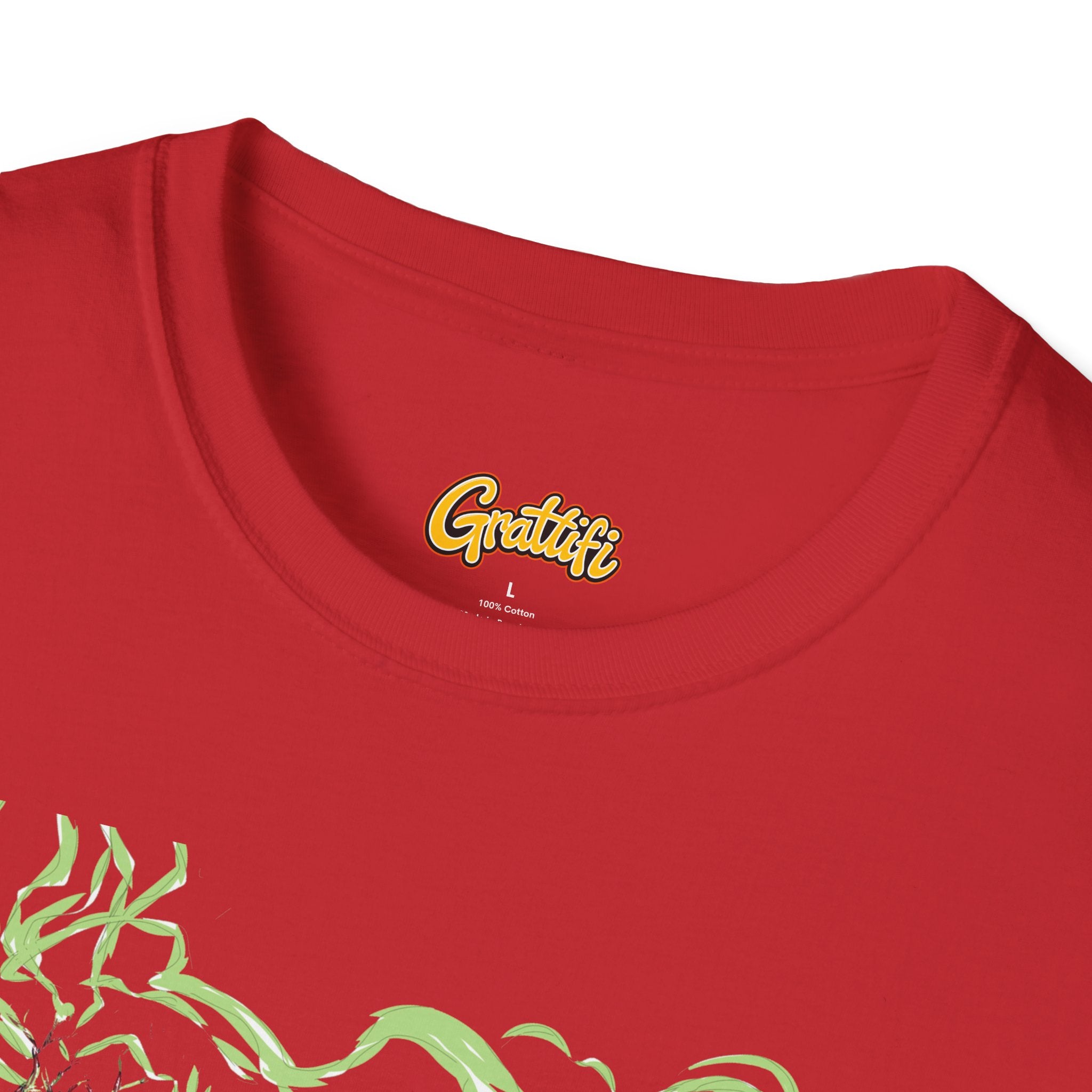 Druidic Nature Mage T-Shirt — Green Forest Sorcerer Staff Design