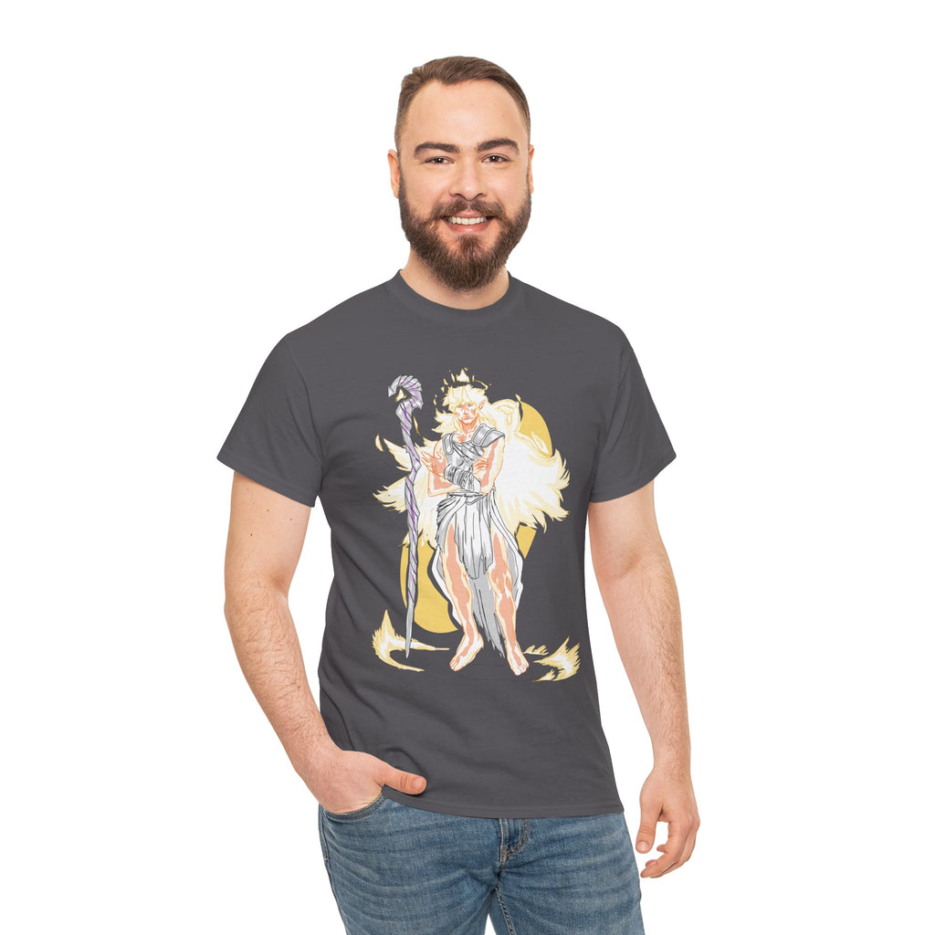 Flameborne Sorcerer Graphic Tee — Fantasy Mage Fire Sorcerer Shirt