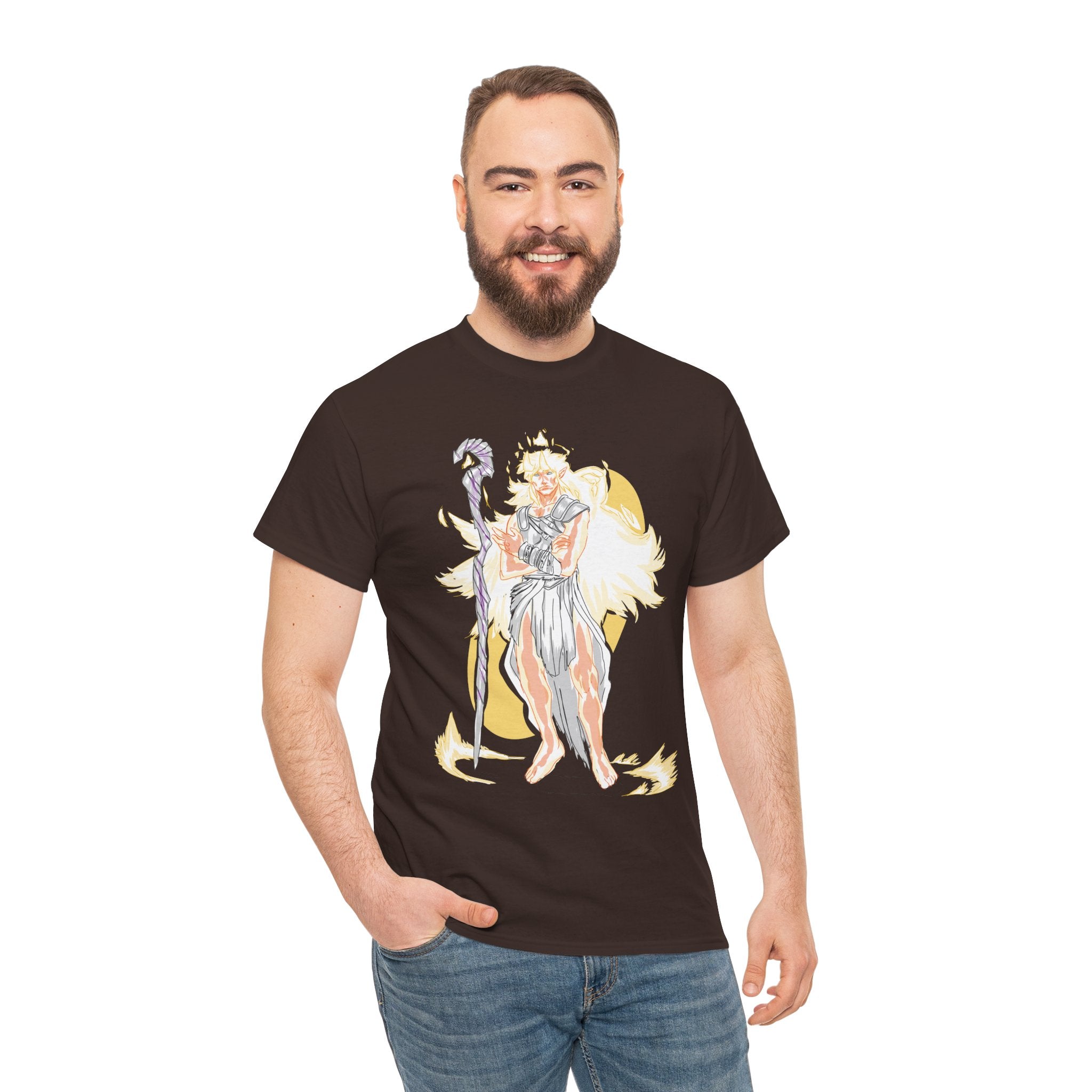 Flameborne Sorcerer Graphic Tee — Fantasy Mage Fire Sorcerer Shirt