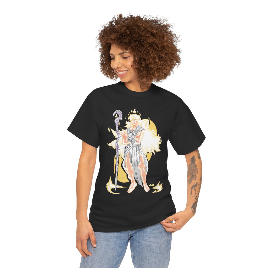 Flameborne Sorcerer Graphic Tee — Fantasy Mage Fire Sorcerer Shirt