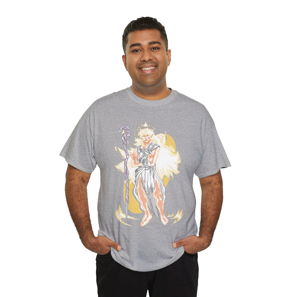 Flameborne Sorcerer Graphic Tee — Fantasy Mage Fire Sorcerer Shirt