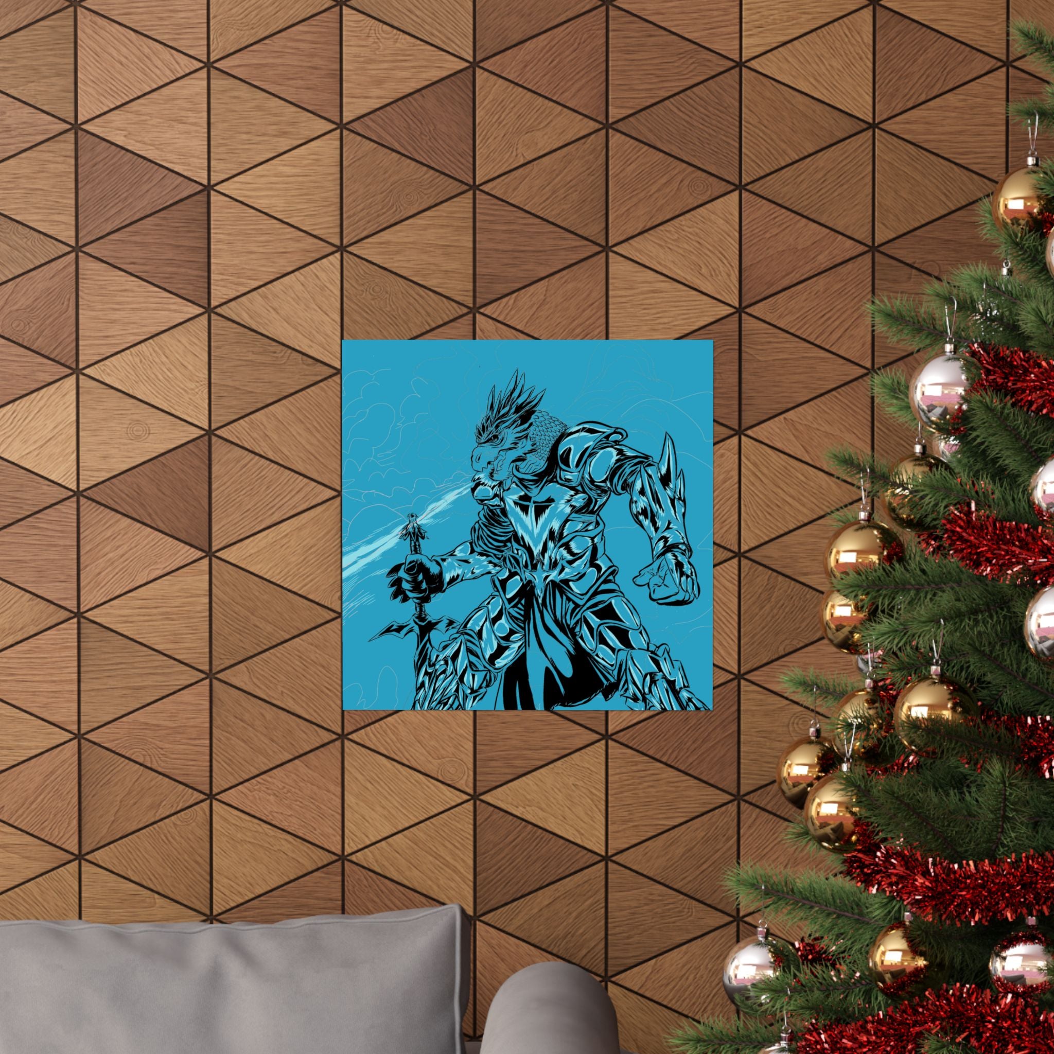 Dragonborn Warrior | Matte Poster