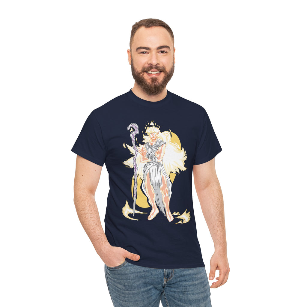 Flameborne Sorcerer Graphic Tee — Fantasy Mage Fire Sorcerer Shirt