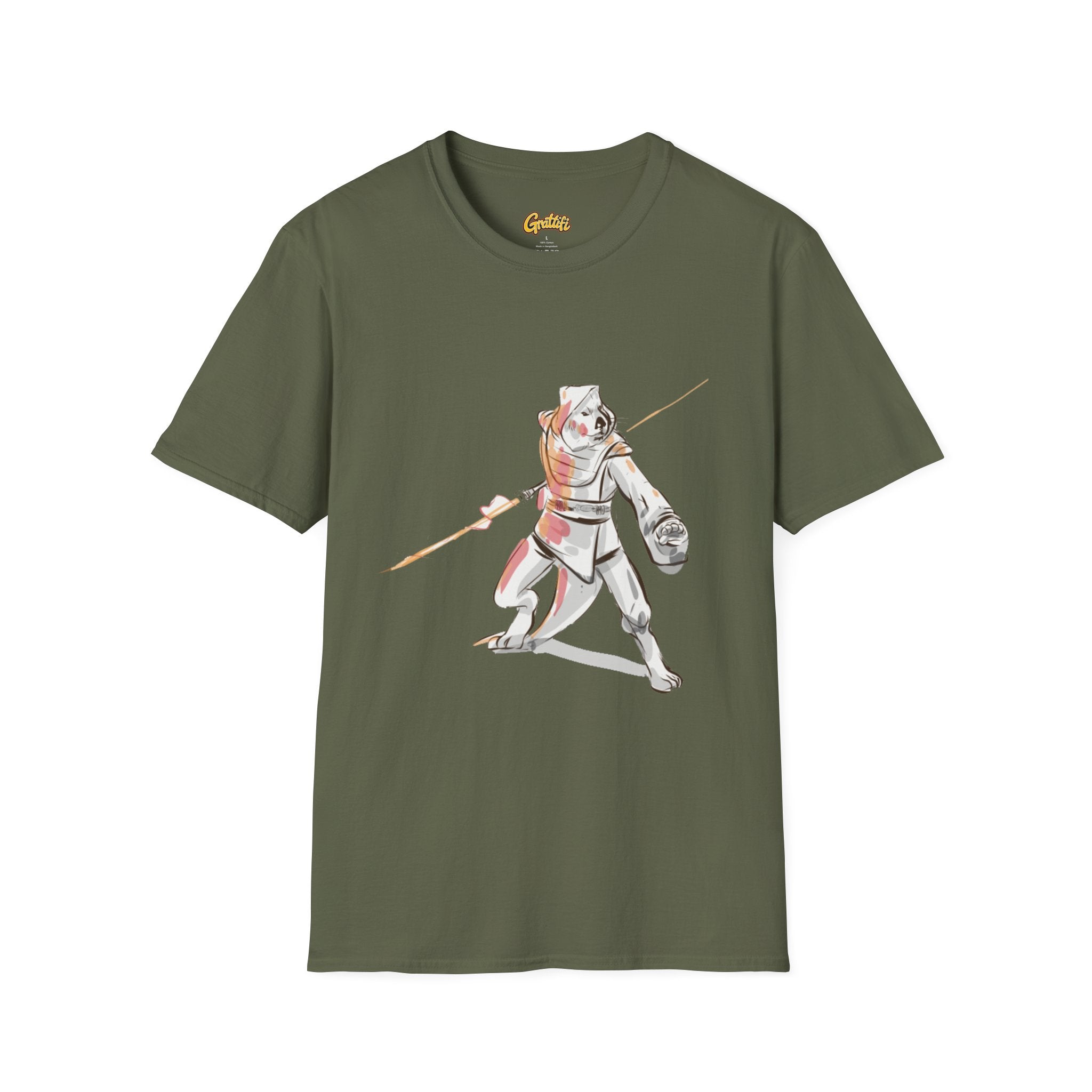 Knight Warrior Tee — Sci-Fi Illustration with energy sword