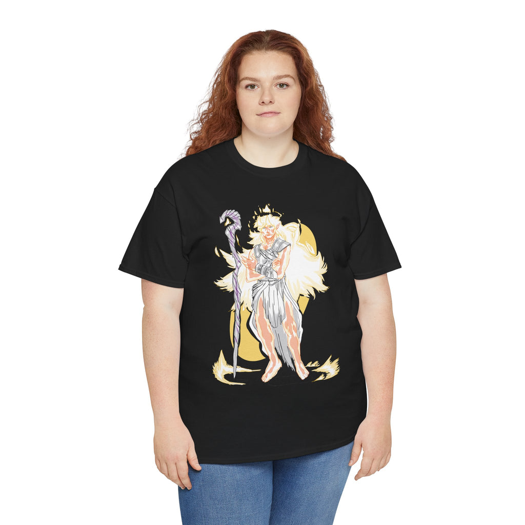Flameborne Sorcerer Graphic Tee — Fantasy Mage Fire Sorcerer Shirt