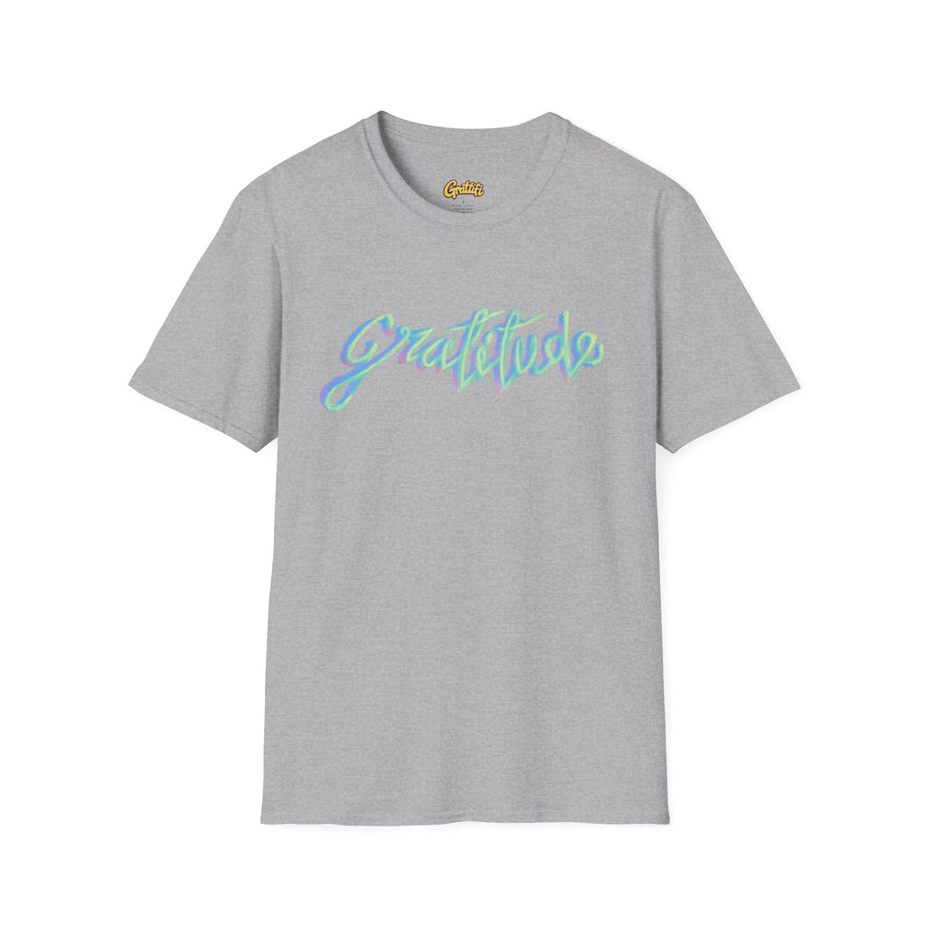 Gratitude Script T-Shirt — Positive Vibes Graphic Tee
