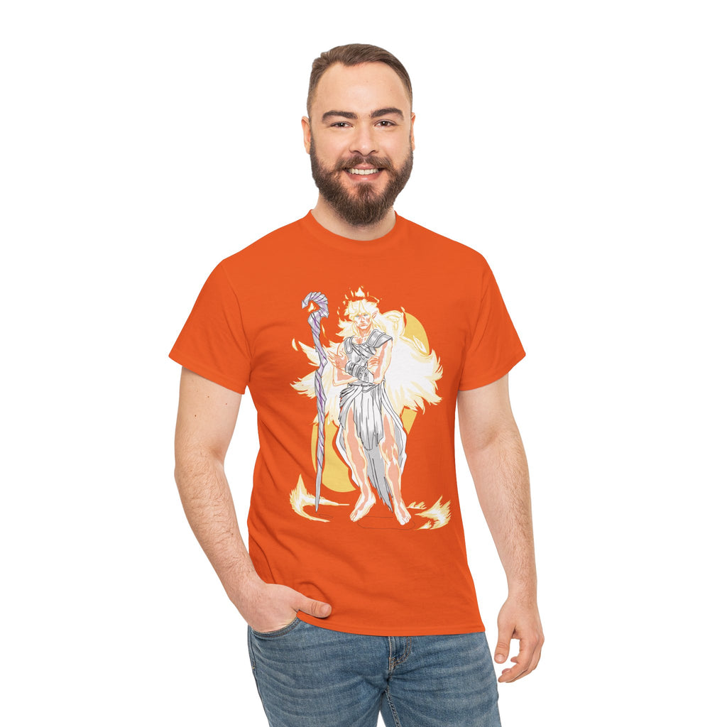 Flameborne Sorcerer Graphic Tee — Fantasy Mage Fire Sorcerer Shirt