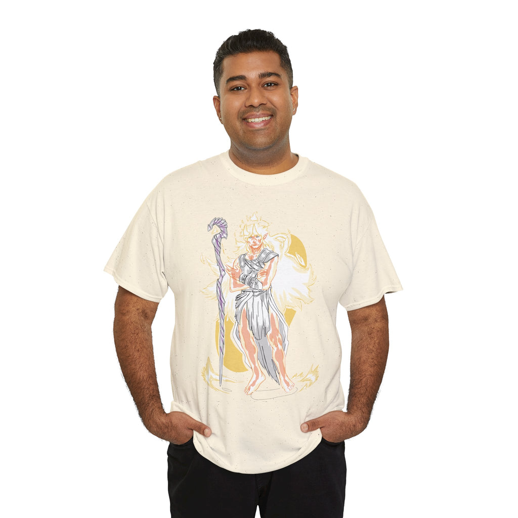 Flameborne Sorcerer Graphic Tee — Fantasy Mage Fire Sorcerer Shirt