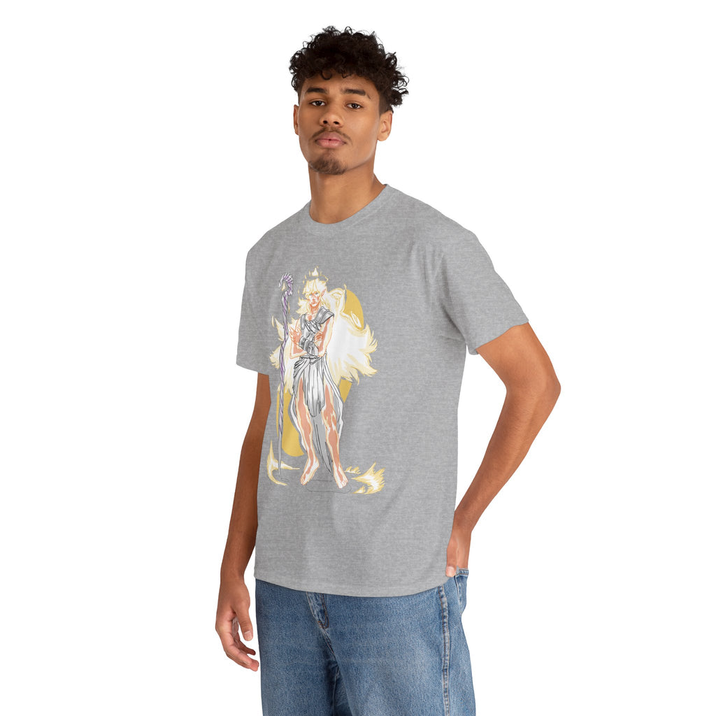 Flameborne Sorcerer Graphic Tee — Fantasy Mage Fire Sorcerer Shirt