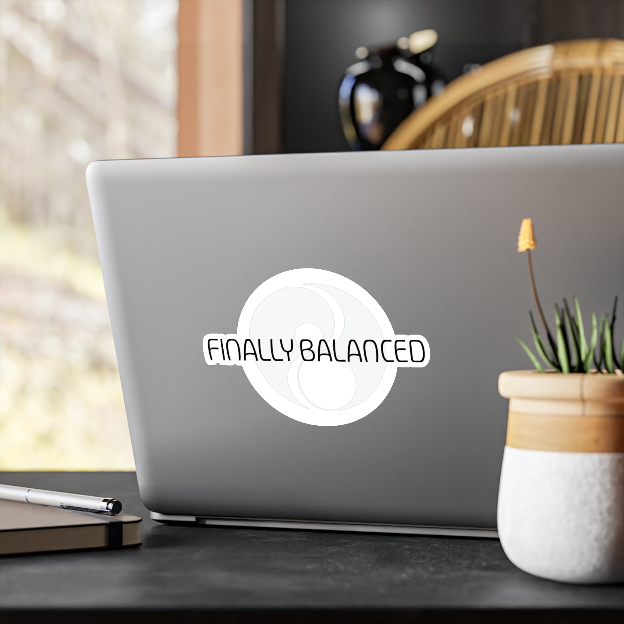Finally Balanced Vinyl Decal — Yin Yang Sticker
