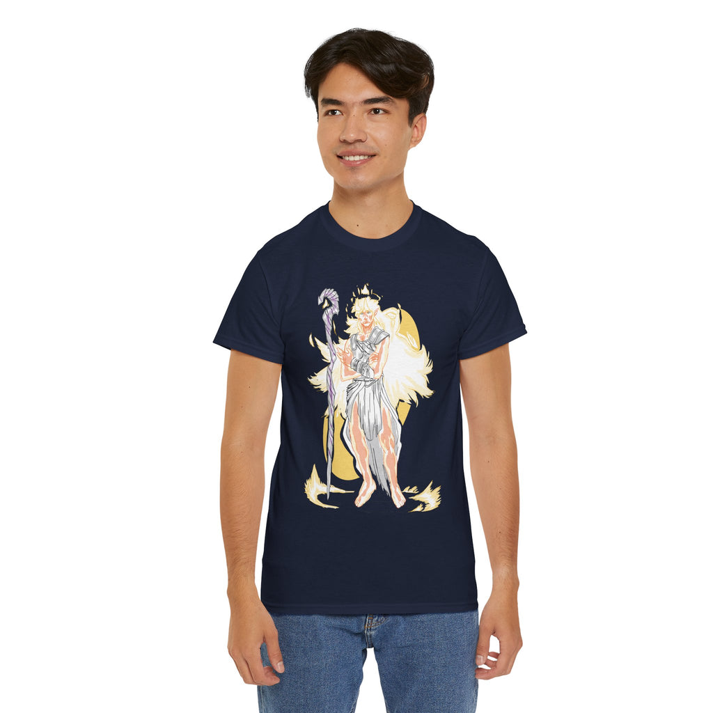 Flameborne Sorcerer Graphic Tee — Fantasy Mage Fire Sorcerer Shirt