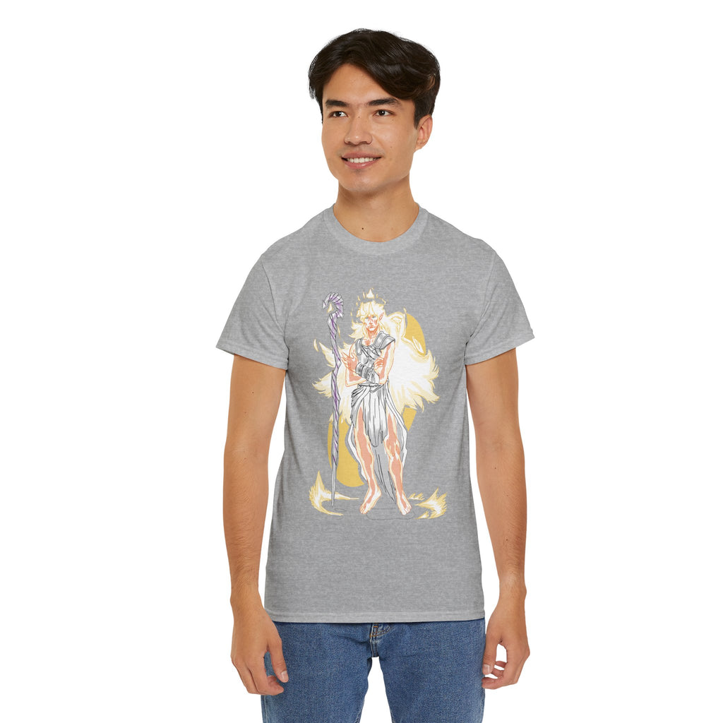Flameborne Sorcerer Graphic Tee — Fantasy Mage Fire Sorcerer Shirt