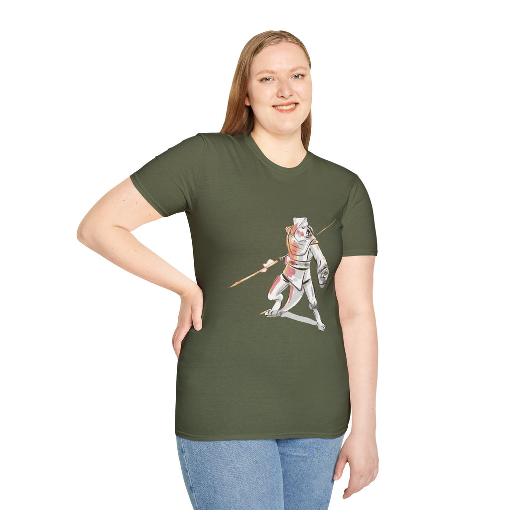 Knight Warrior Tee — Sci-Fi Illustration with energy sword