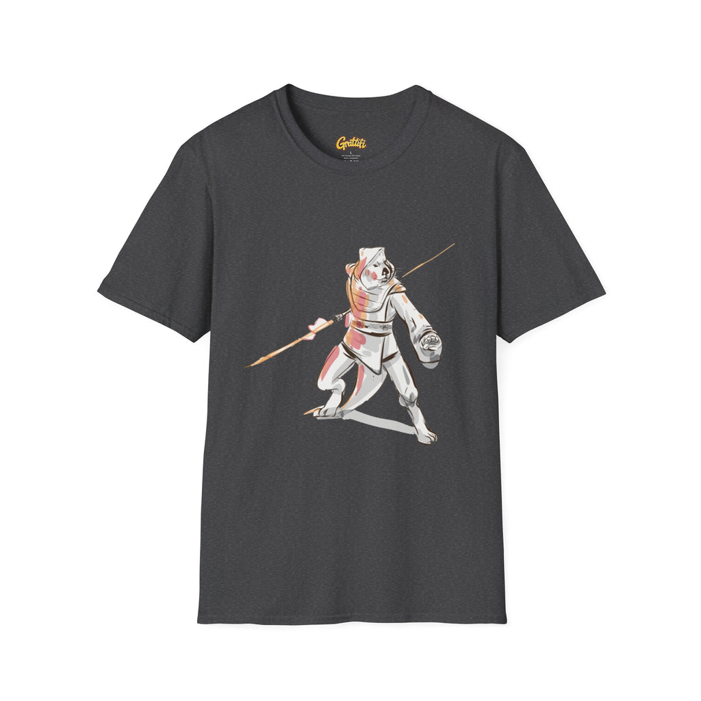 Knight Warrior Tee — Sci-Fi Illustration with energy sword