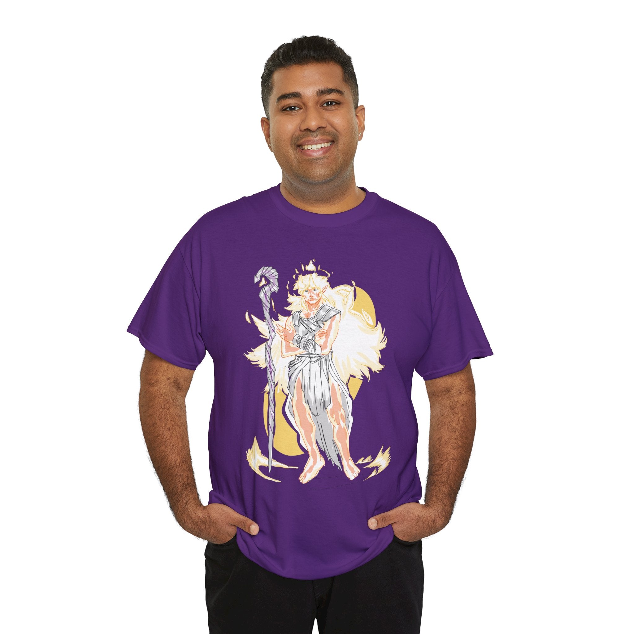 Flameborne Sorcerer Graphic Tee — Fantasy Mage Fire Sorcerer Shirt