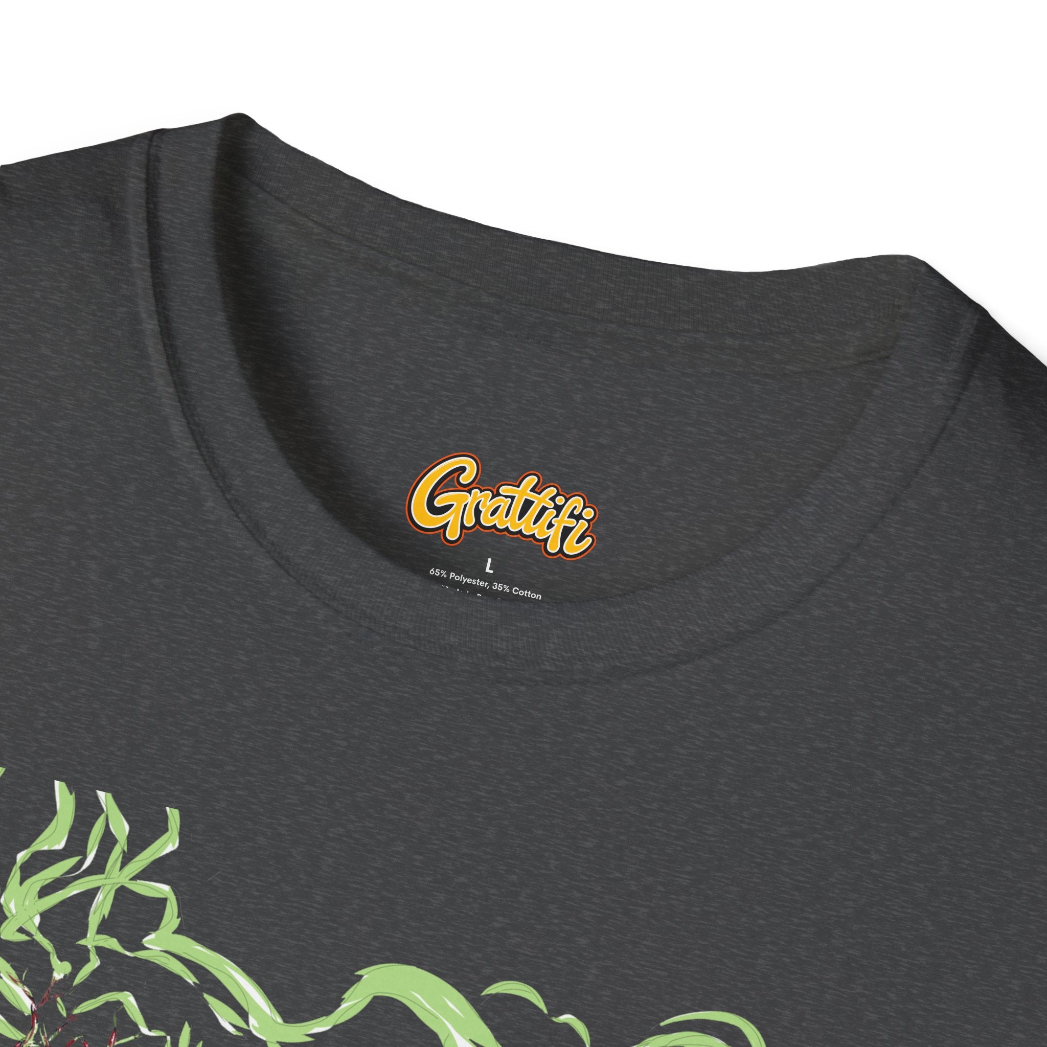 Druidic Nature Mage T-Shirt — Green Forest Sorcerer Staff Design