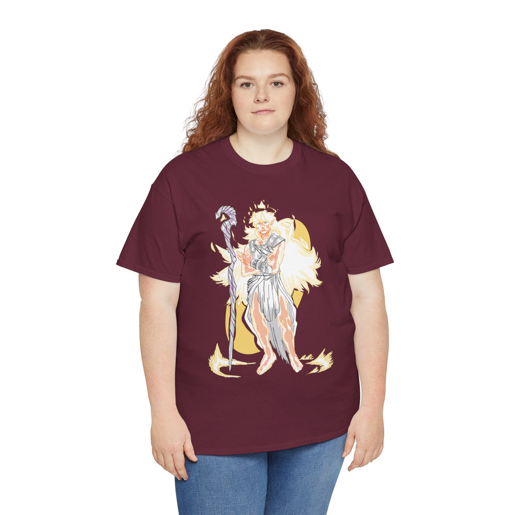 Flameborne Sorcerer Graphic Tee — Fantasy Mage Fire Sorcerer Shirt