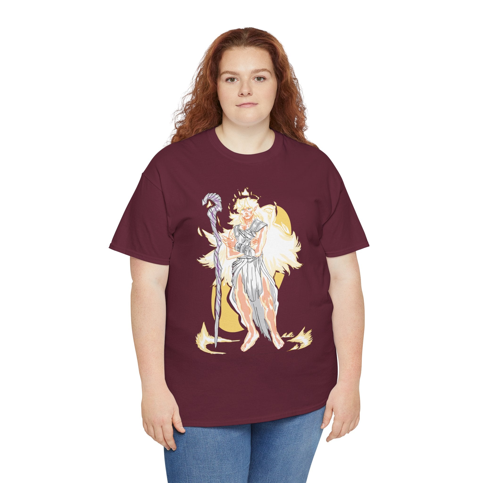 Flameborne Sorcerer Graphic Tee — Fantasy Mage Fire Sorcerer Shirt