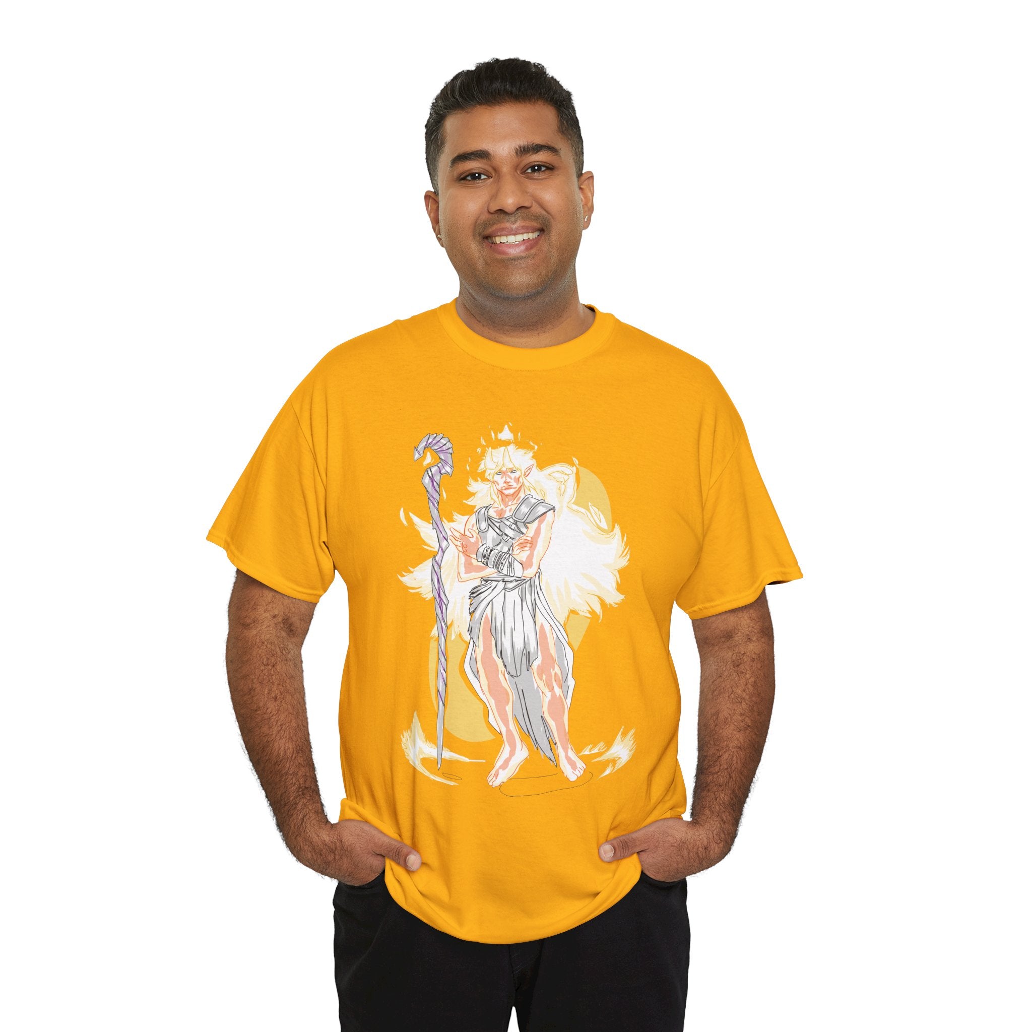 Flameborne Sorcerer Graphic Tee — Fantasy Mage Fire Sorcerer Shirt