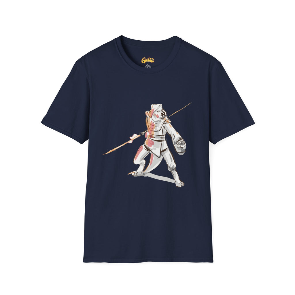 Knight Warrior Tee — Sci-Fi Illustration with energy sword