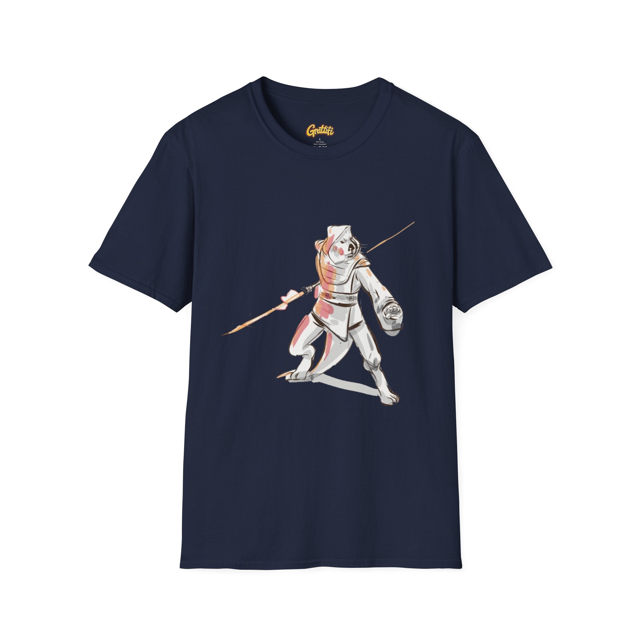 Knight Warrior Tee — Sci-Fi Illustration with energy sword