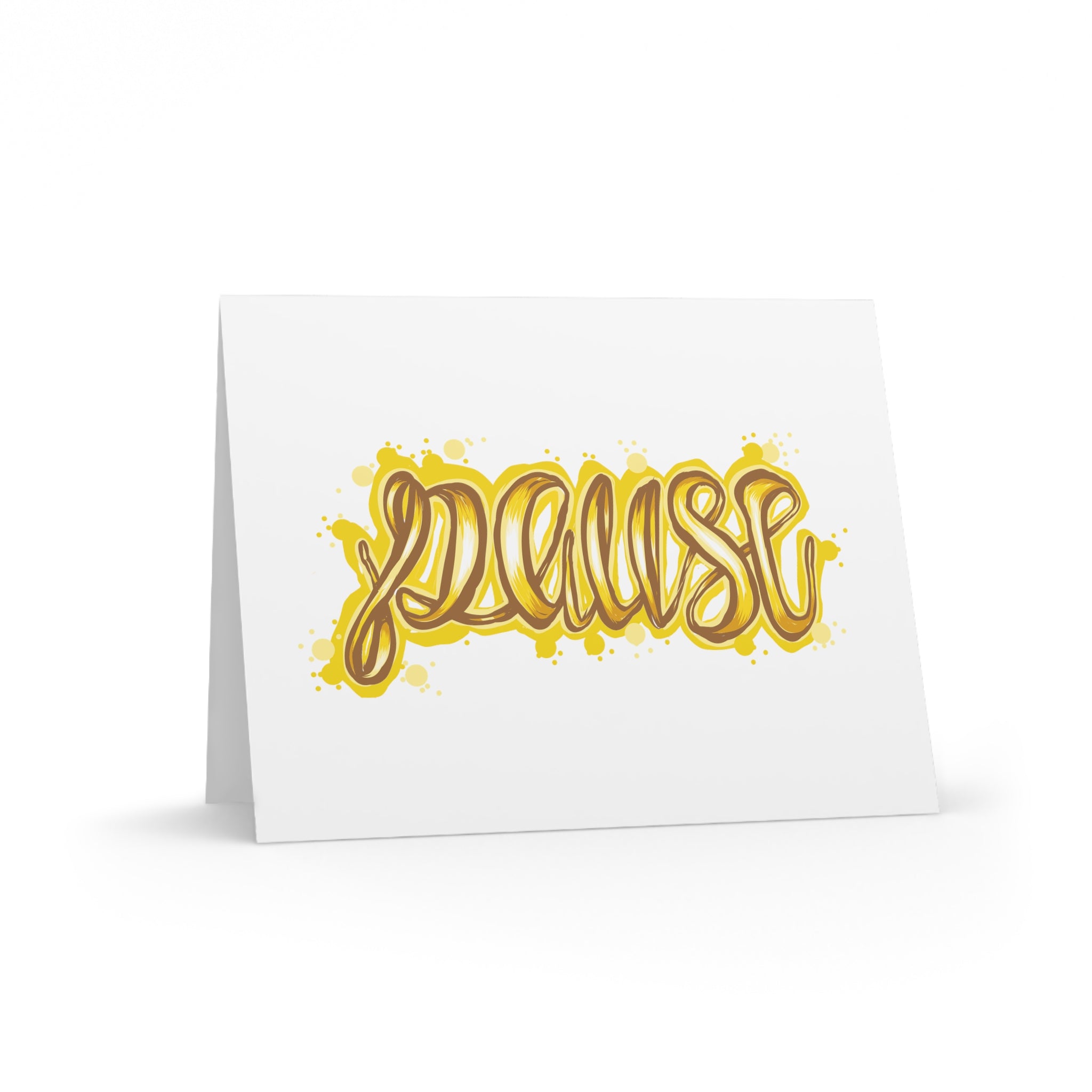 Greeting Cards — "Pause" Gold Script Card Set (8/16/24)