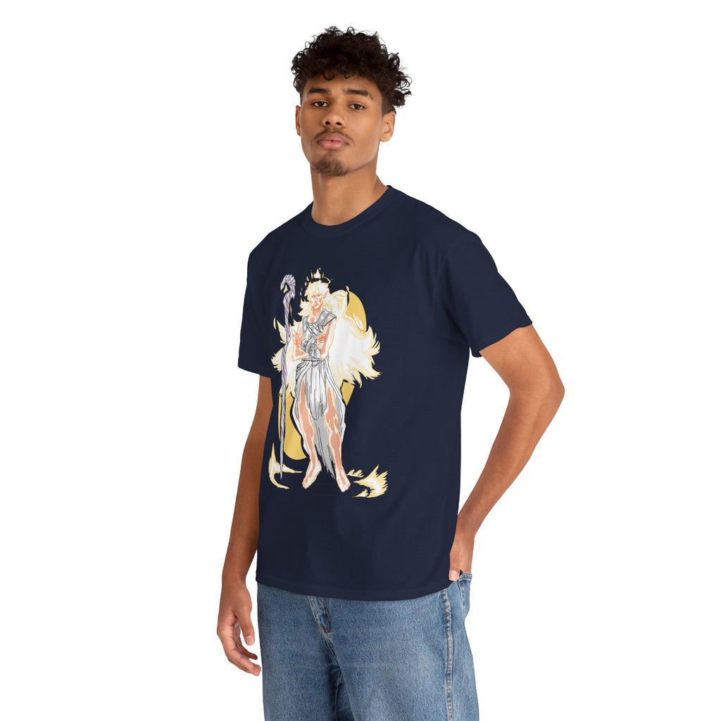 Flameborne Sorcerer Graphic Tee — Fantasy Mage Fire Sorcerer Shirt