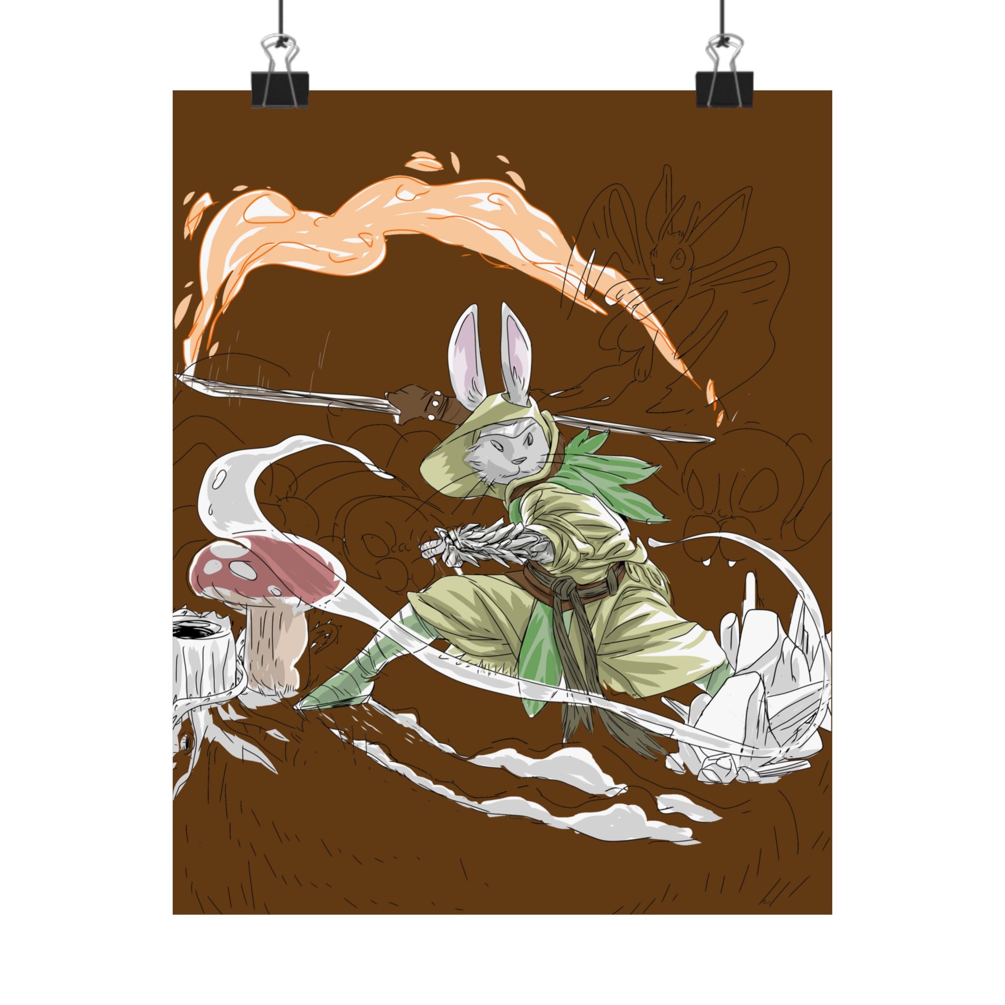 Rabbit Monk | Matte Poster