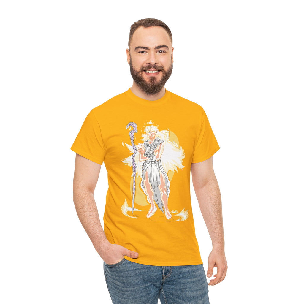 Flameborne Sorcerer Graphic Tee — Fantasy Mage Fire Sorcerer Shirt