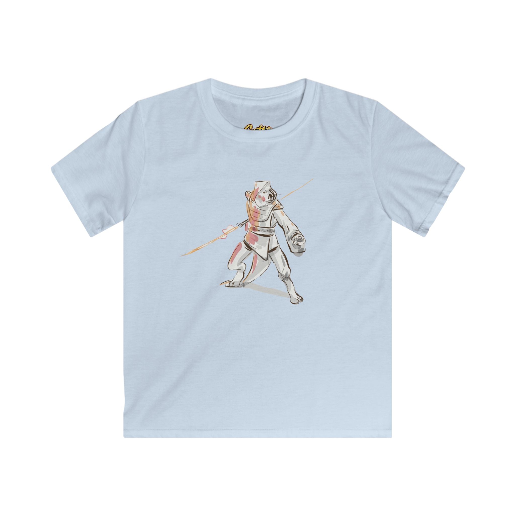 Kids Knight Warrior T‑Shirt — Cute Medieval Armor Illustration