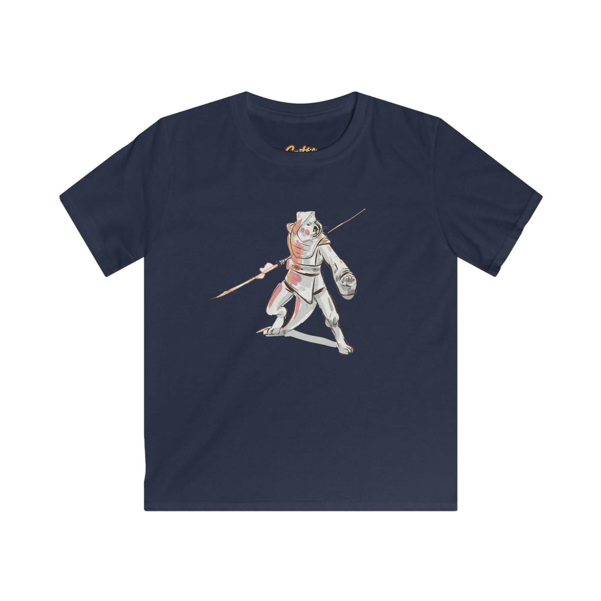 Kids Knight Warrior T‑Shirt — Cute Medieval Armor Illustration