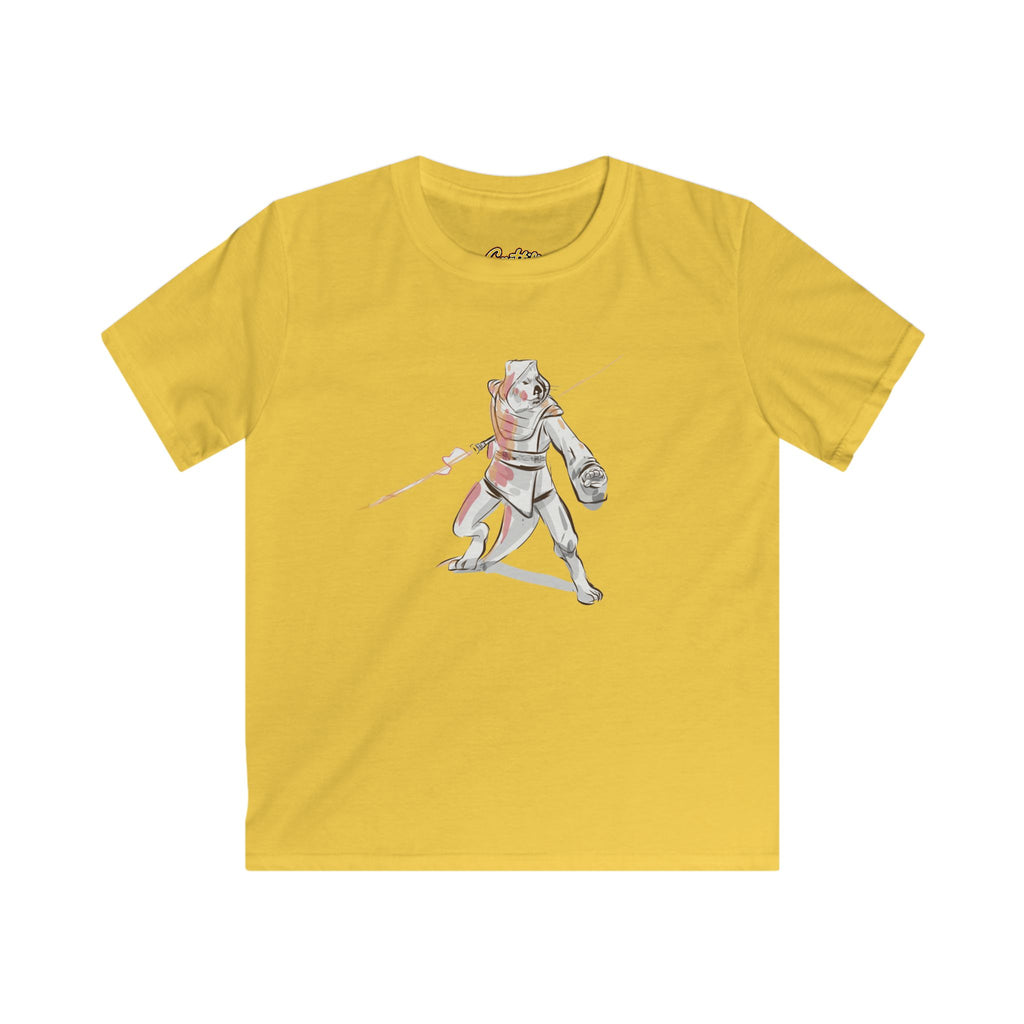 Kids Knight Warrior T‑Shirt — Cute Medieval Armor Illustration