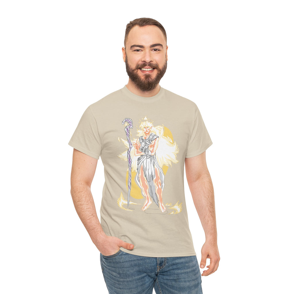 Flameborne Sorcerer Graphic Tee — Fantasy Mage Fire Sorcerer Shirt