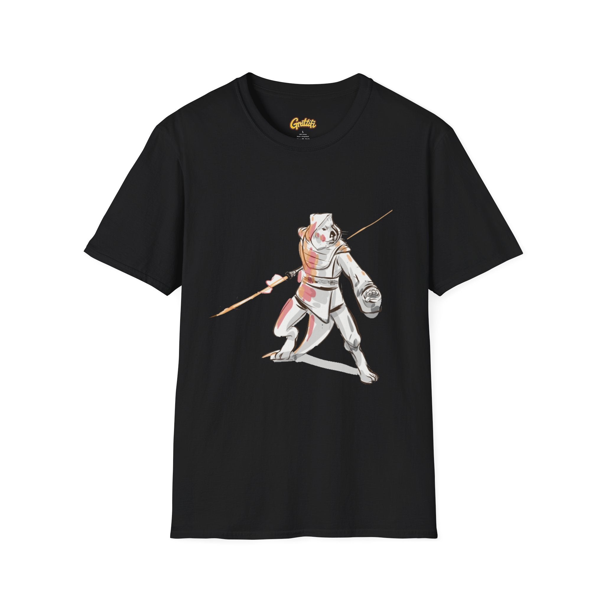 Knight Warrior Tee — Sci-Fi Illustration with energy sword