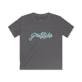 Kids Tee — 'Gratitude' Pastel Script T-Shirt for Children