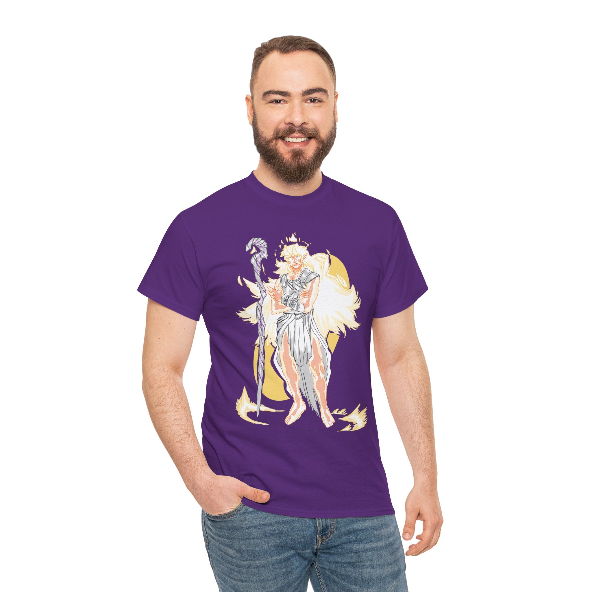 Flameborne Sorcerer Graphic Tee — Fantasy Mage Fire Sorcerer Shirt