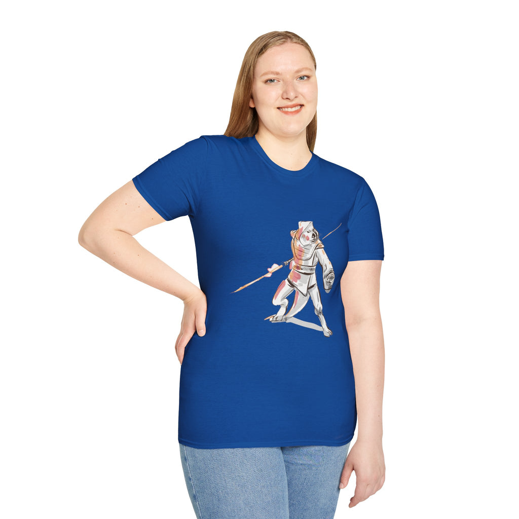 Knight Warrior Tee — Sci-Fi Illustration with energy sword